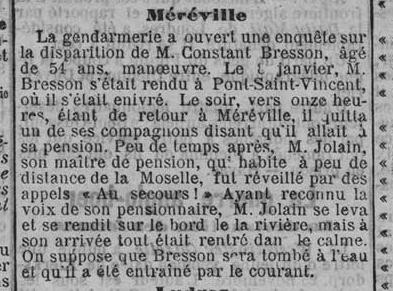 Est Républicain 15/01/1902 Constant